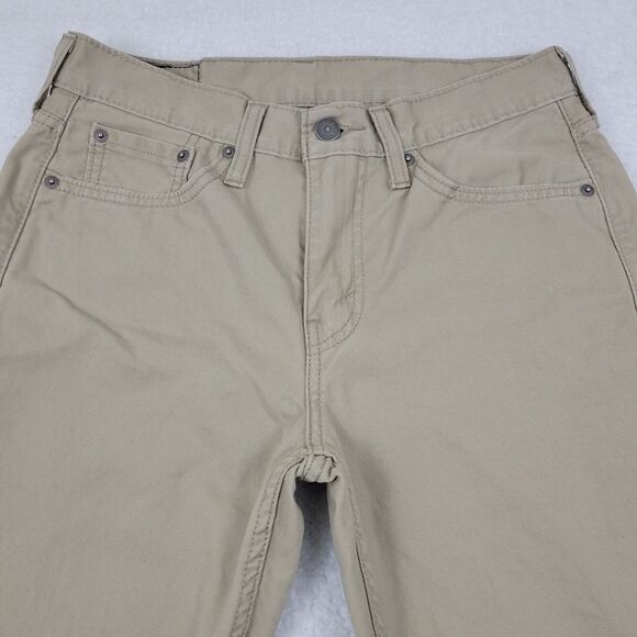 Levis 514 Straight Leg Khaki Jeans Mens 29 x 32 Measures 29 x 30.5 100% Cotton - Picture 2 of 12
